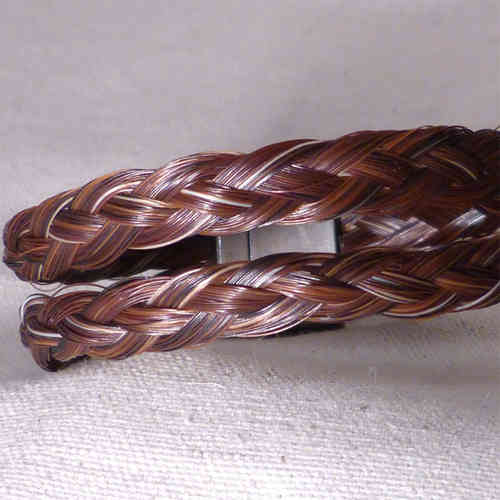 bracelet tresse double marron
