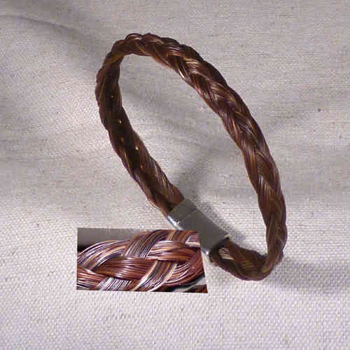 bracelet tresse large marron